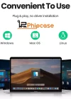 Phipcase USB-C + USB 8 Port MS CF TF/SD DHC SDXC Kamera Kart Tak Çalıştır Kart Okuyucu - PH010