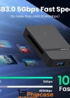 Phipcase USB-C + USB 8 Port MS CF TF/SD DHC SDXC Kamera Kart Tak Çalıştır Kart Okuyucu - PH010