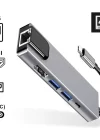 Phipcase Type-C to 2 USB 3.0 4K HDMI Ethernet RJ45 PD Çevirici Dönüştürücü Hub Adaptör - PH013