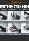 Phipcase OTG 7 in 1 Lightning Type C USB Hafıza Kart Okuyucu iPhone Android Kart Saklama Kutusu - PH015