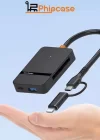 Phipcase Lightning + USB-C MS CF TF/SD DHC SDXC Kamera Tak Çalıştır Type C USB 3.0 Data Kart Okuyucu - PH018