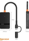 Phipcase Lightning + USB-C MS CF TF/SD DHC SDXC Kamera Tak Çalıştır Type C USB 3.0 Data Kart Okuyucu - PH018