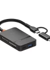 Phipcase Lightning + USB-C MS CF TF/SD DHC SDXC Kamera Tak Çalıştır Type C USB 3.0 Data Kart Okuyucu - PH018