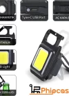 Phipcase Şarjlı Açacak Magnetli Anahtarlık Bölmeli Metal Kasa Mini Led - PH026