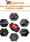 Phipcase Şarjlı Bisiklet Scooter Motosiklet İçin Mini Çakar Led Lamba - PH025