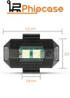 Phipcase Şarjlı Bisiklet Scooter Motosiklet İçin Mini Çakar Led Lamba - PH025
