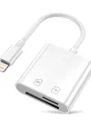 Phipcase Apple Iphone Ipad Lightning To Sd Camera Reader Sd Micro Sd Kart Okuyucu Kablo Adaptör - PH020