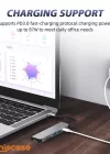 Phipcase 6IN1 Type-C To USB 3.0 Sd Tf 4K HD HDMI Pd Kart Okuyucu Çevirici Dönüştürücü Adaptör - PH011