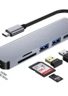 Phipcase 6IN1 Type-C To USB 3.0 Sd Tf 4K HD HDMI Pd Kart Okuyucu Çevirici Dönüştürücü Adaptör - PH011