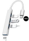 Corcoz Type-C To Usb Hub 4 Port Çoklayıcı Macbook Uyumlu Çoğaltıcı Type C To Usb Converter Hub - CZ77