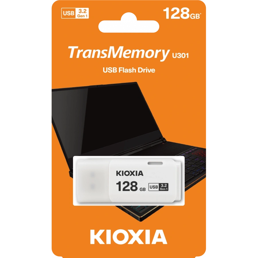 128GB USB3.2 GEN1 KIOXIA BEYAZ USB BELLEK LU301W128GG4
