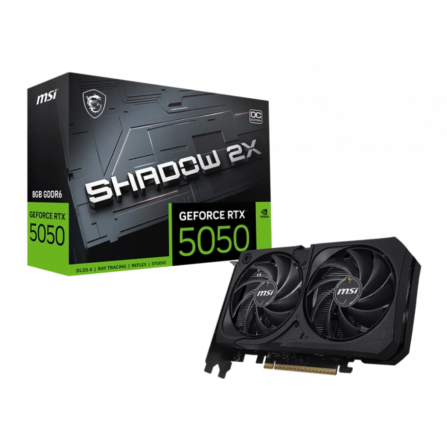 8 GB MSI RTX 5050 SHADOW 2X OC GDDR6 128B DX12 PCIE 5.0 X16 (3XDP 1XHDMI)