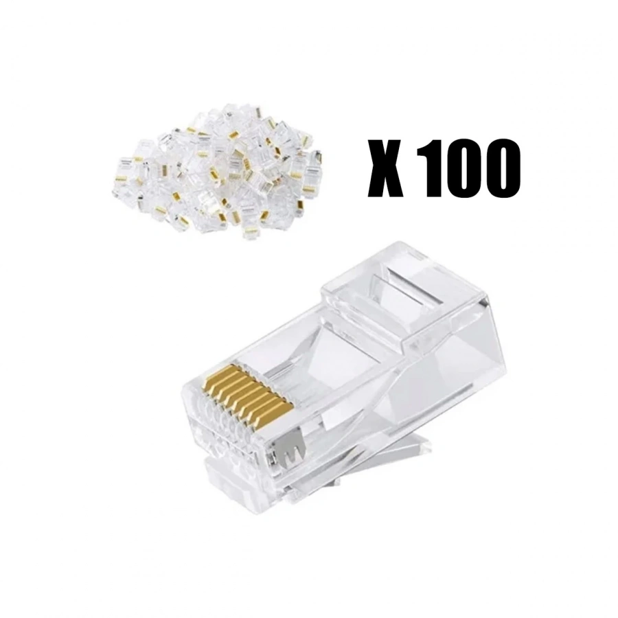 APRONX RJ45 KONNEKTÖR (ŞEFFAF) 100 lü PAKET YENİ NESİL