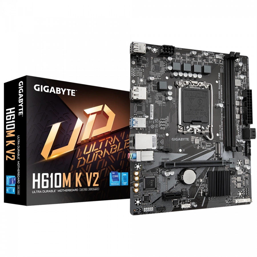 GIGABYTE H610M K V2 D5 4800Mhz M.2 HDMI/DP MATX 1700P