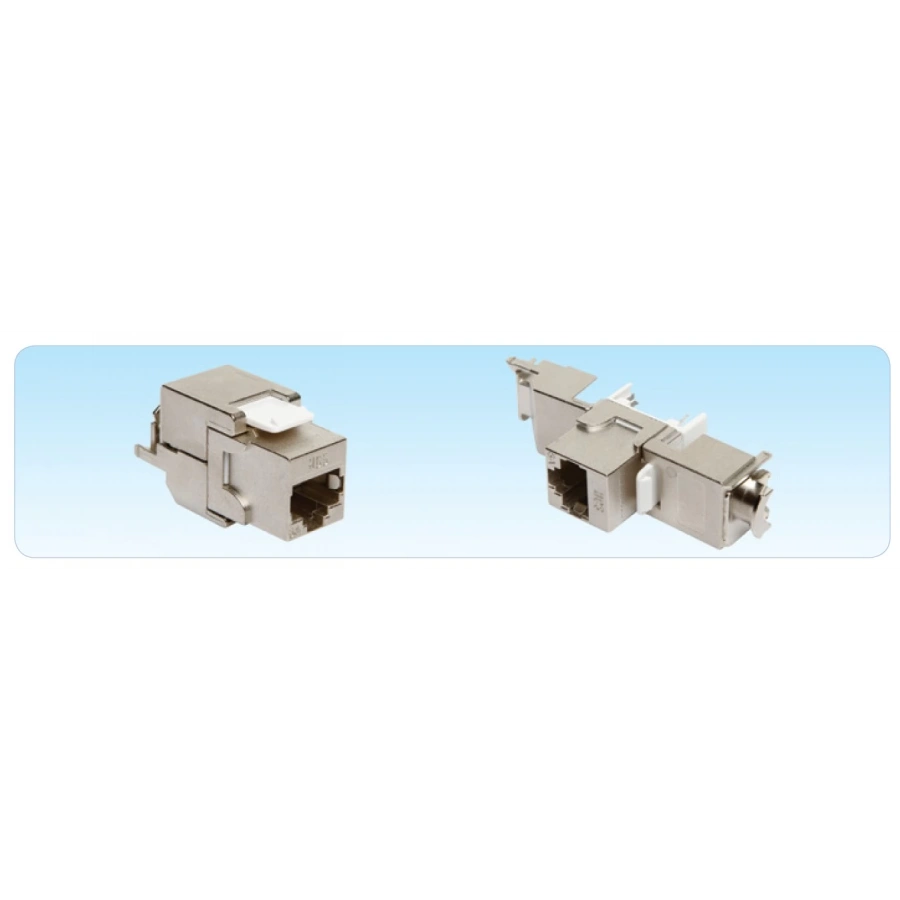 HCS CAT6A FTP Toolless Keystone Jack CAT 6A, LSA+ / 110 IDC T568 A/B, 180