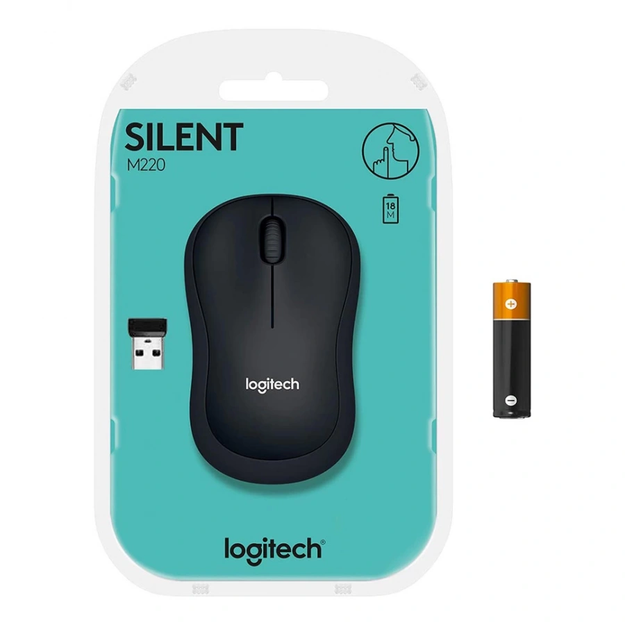 LOGITECH M220 Kablosuz Sessiz Mouse Siyah (910-004878)