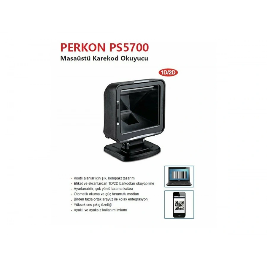 PERKON PS5700 USB 1D-2D (Karekod) Barkod Okuyucu