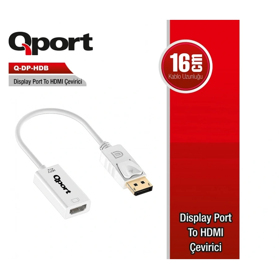 QPORT DISPLAY to HDMI ÇEVİRİCİ (Q-DP-HDB)