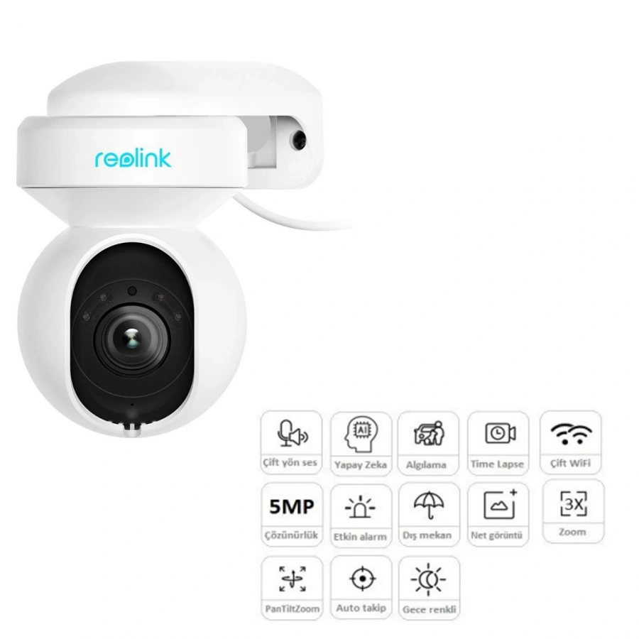 REOLINK E540 E1 OUTDOOR 5MP 3X 2.8-8mm Motorize PT IP Kamera