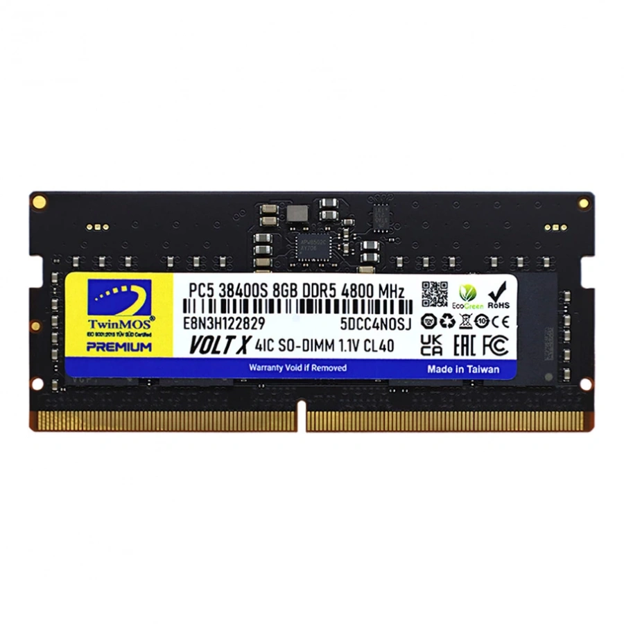 TwinMOS Sodimm DDR5 8 GB 4800MHz CL40 Notebook Ram