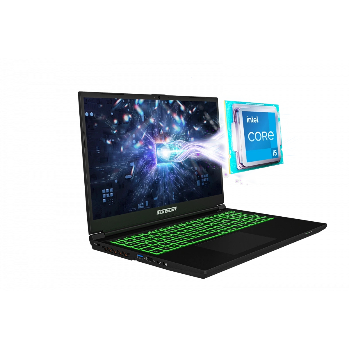 MONSTER ABRA A5 V21.2 INTEL CORE I5 12450H/16GB 3200MHZ DDR4/1TB PCIE NVME M2/NVIDIA GEFORCE RTX4050 6GB/15.6 INCH 144HZ/WIN 11
