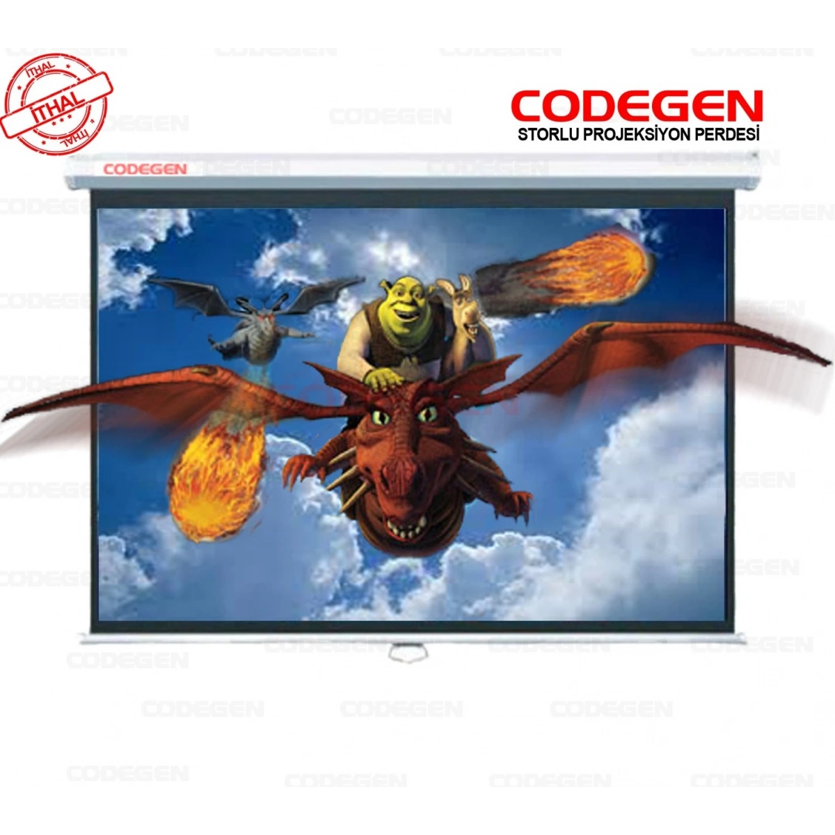 CODEGEN AX-20 200x200 Storlu Projeksiyon Perdesi