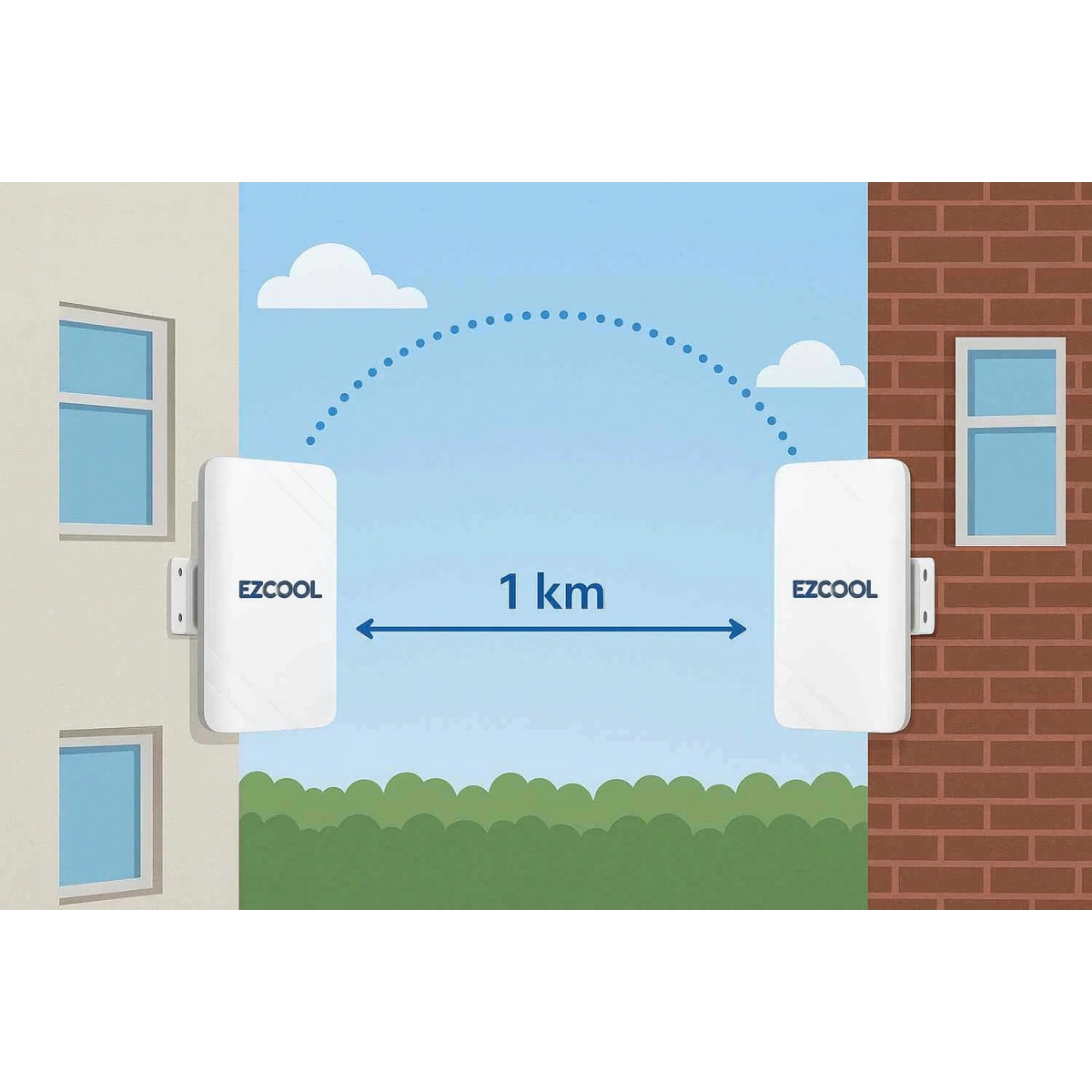 EZCOOL EZ-W240AN DIŞ ORTAM (2.4GHz 300Mbps 1KM) ACCESS POİNT