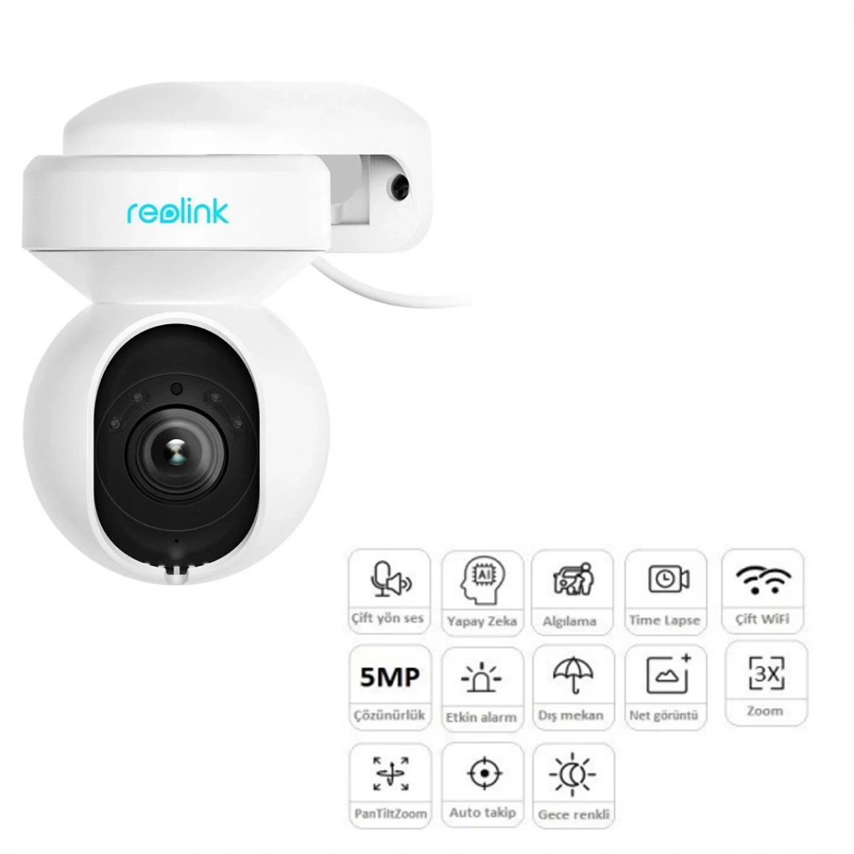 REOLINK E540 E1 OUTDOOR 5MP 3X 2.8-8mm Motorize PT IP Kamera