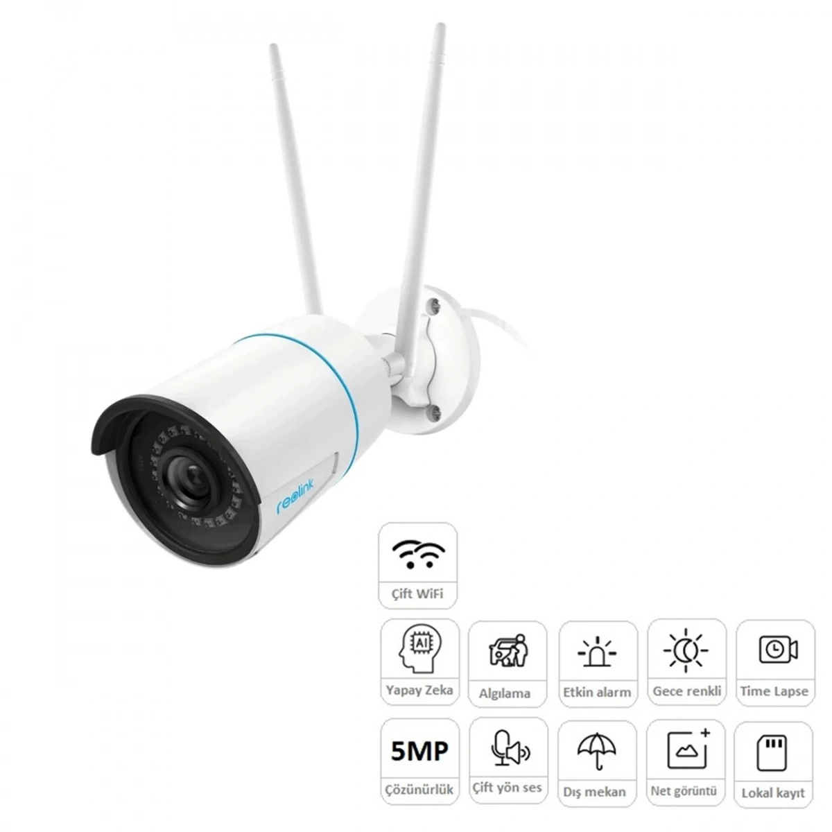 REOLINK RLC-510WA 5MP 2.8mm WiFi AI Bullet Kamera