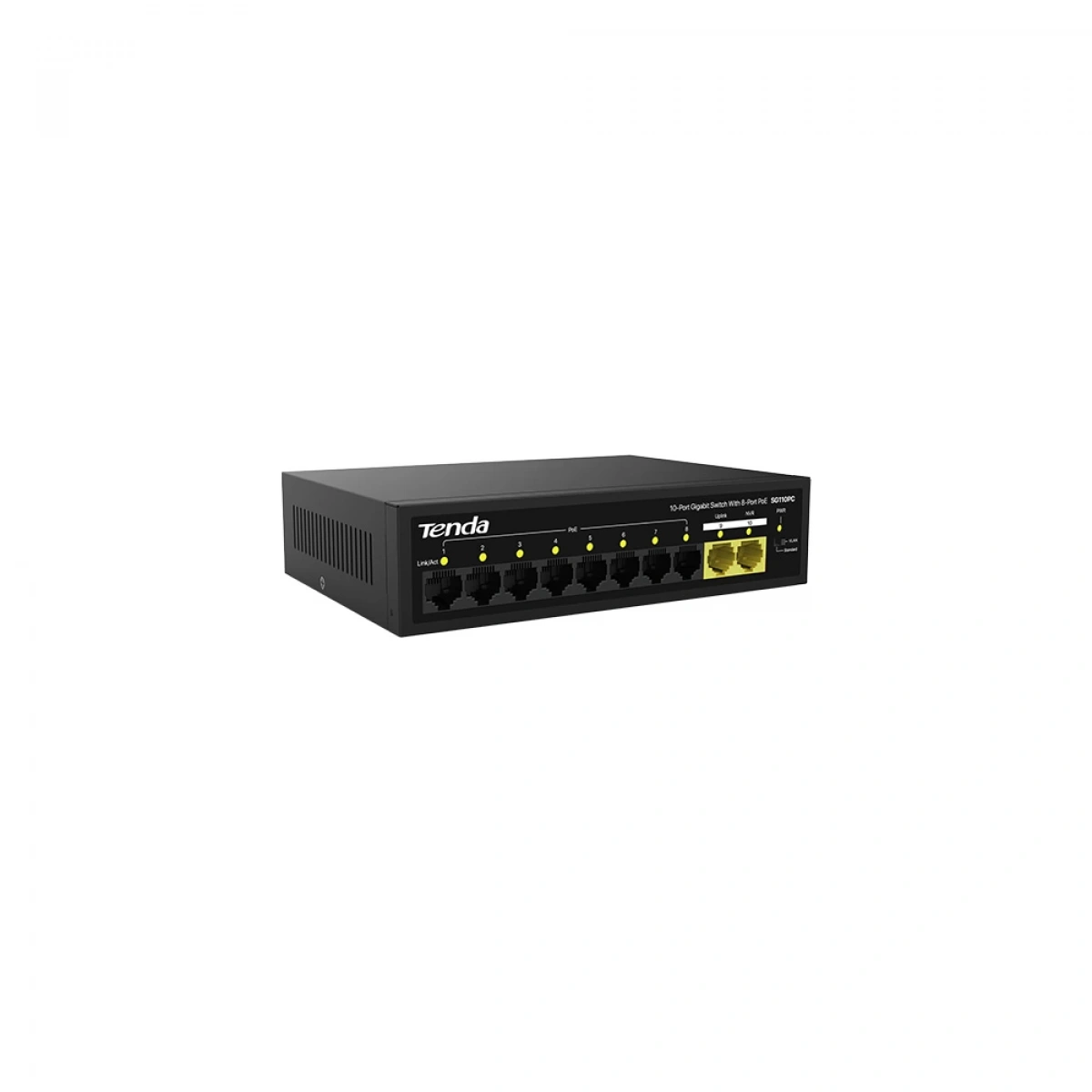 TENDA S110GPC 8FE PoE+ Port (75W), 2GE Uplink Desktop Switch