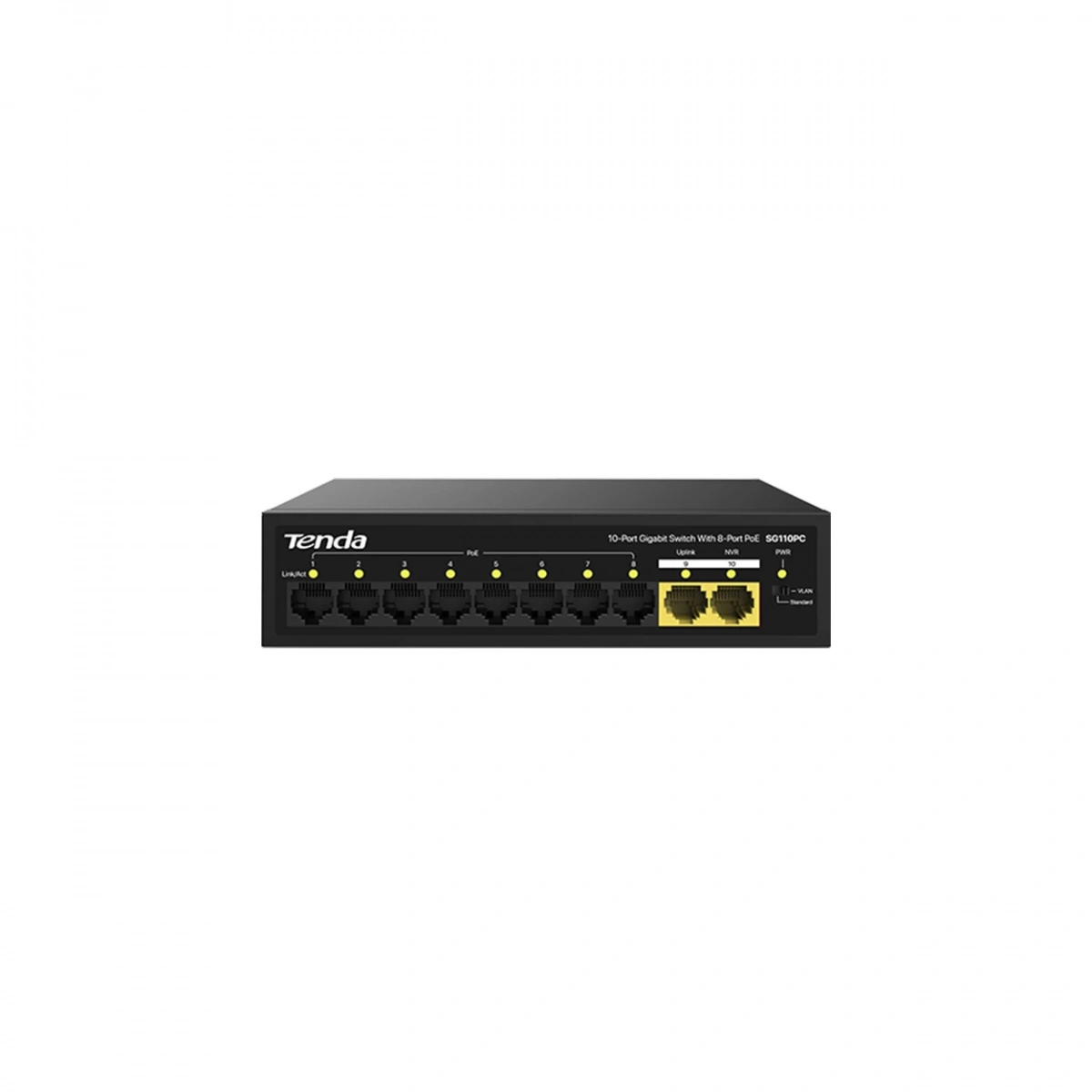 TENDA SG110PC 8GE PoE+ Port (100W), 2GE Uplink Desktop Switch