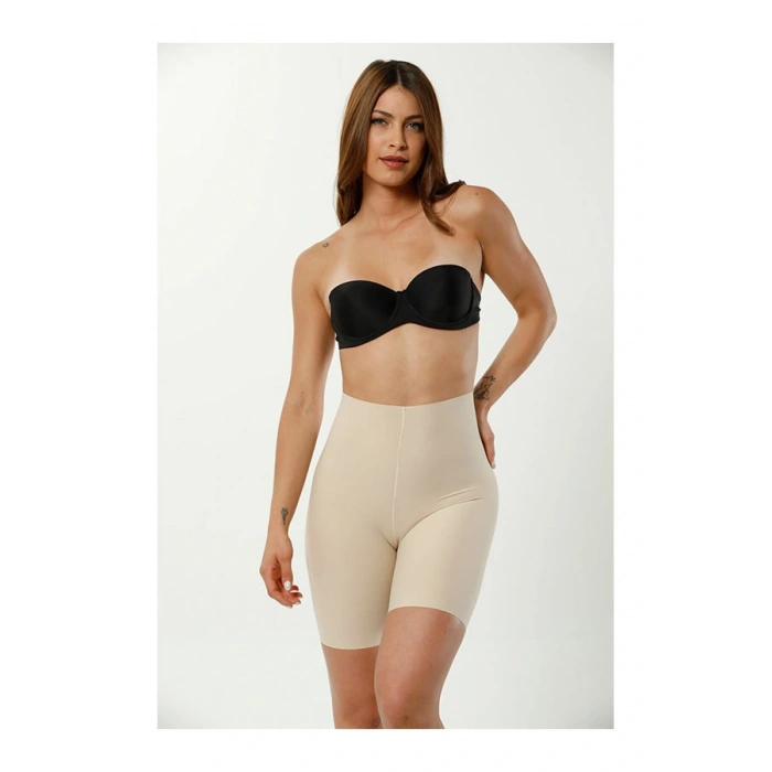 Lazer Kesim Dikişsiz Yüksek Bel Paçalı Hayalet Kadın Korse