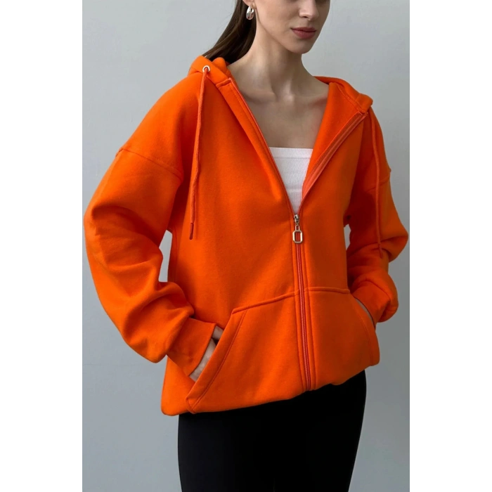 Üç İplik Şardonlu Oversize Hırka