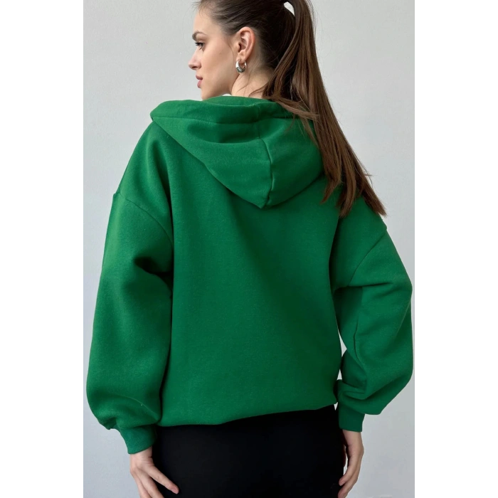 Üç İplik Şardonlu Oversize Hırka