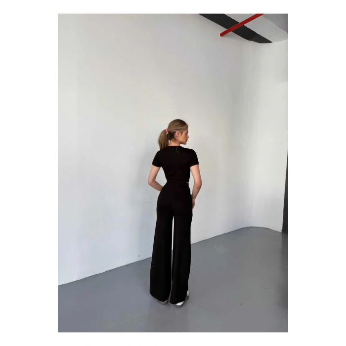 Modal Kumaş Crop Pantolon Takım