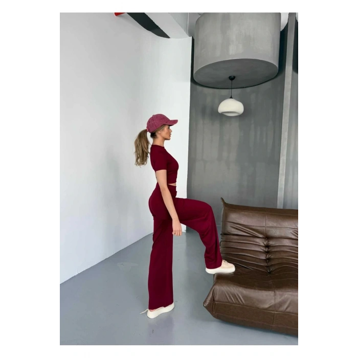 Modal Kumaş Crop Pantolon Takım