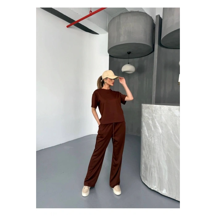 Modal Kumaş Crop Pantolon Takım