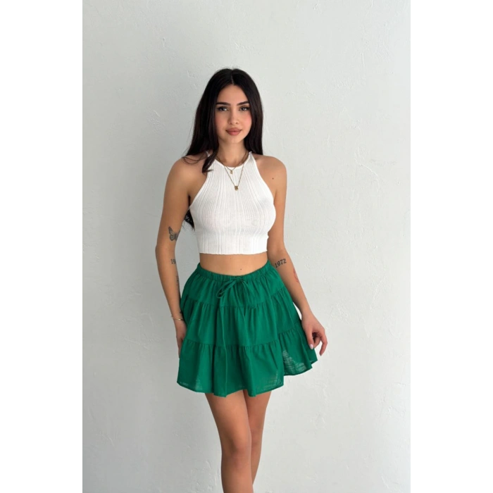 Şortlu Keten Etek