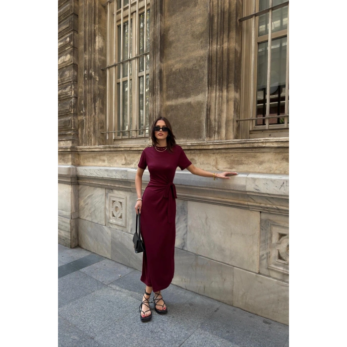 Kadın Yandan Bağlamlı Modal Kumaş Elbsie