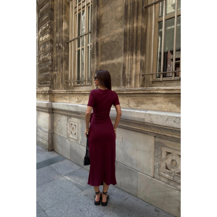 Kadın Yandan Bağlamlı Modal Kumaş Elbsie