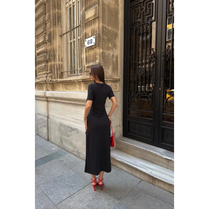 Kadın Yandan Bağlamlı Modal Kumaş Elbsie