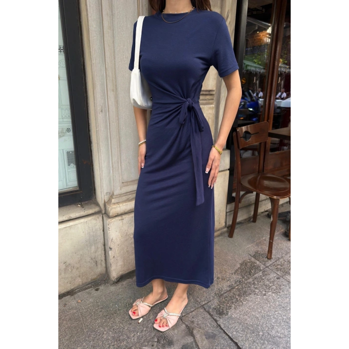 Kadın Yandan Bağlamlı Modal Kumaş Elbsie