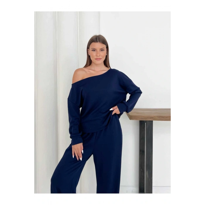 Kadın Modal Kumaş Düşük Omuz Alt Üst Takım