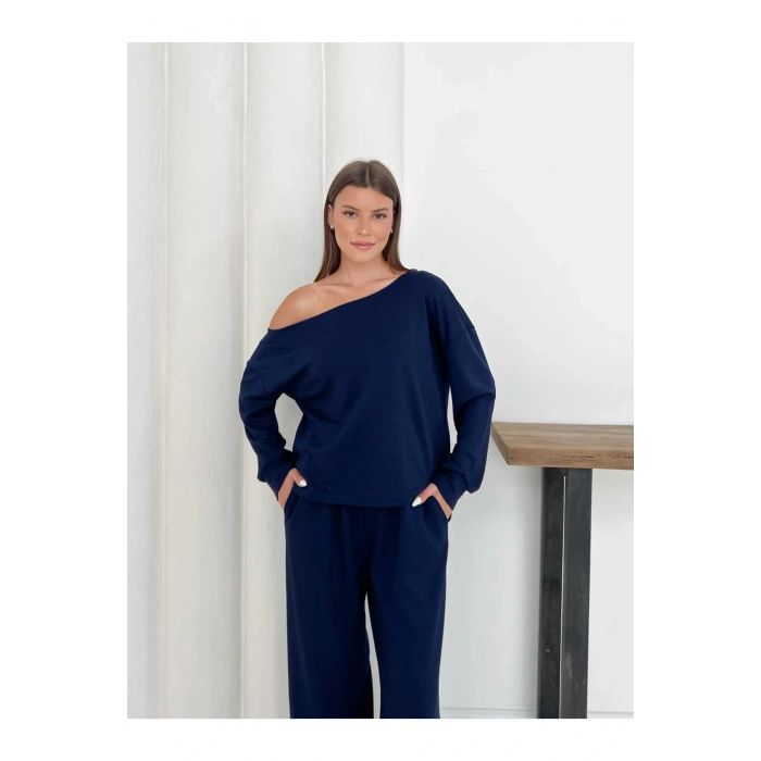 Kadın Modal Kumaş Düşük Omuz Alt Üst Takım