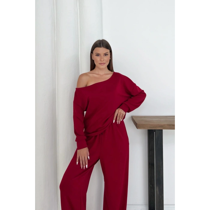 Kadın Modal Kumaş Düşük Omuz Alt Üst Takım