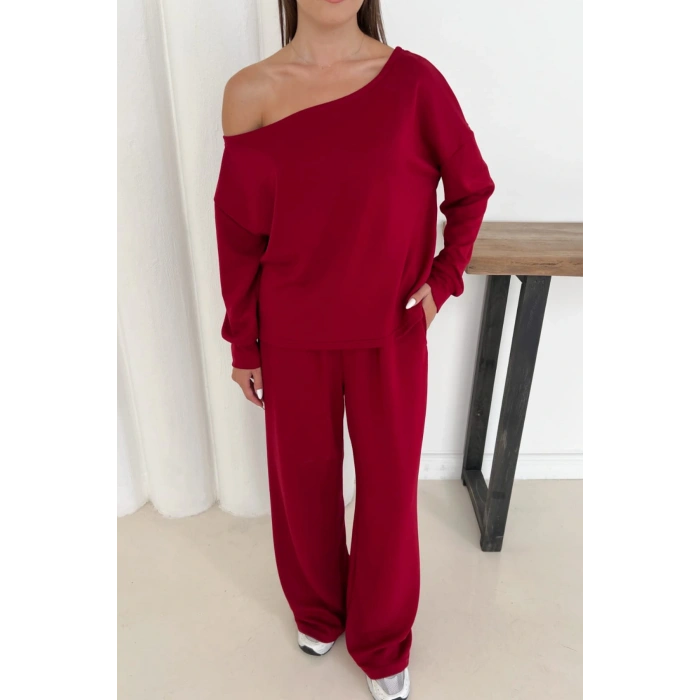 Kadın Modal Kumaş Düşük Omuz Alt Üst Takım