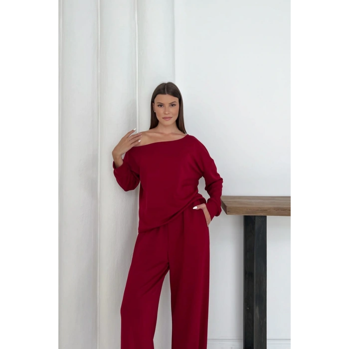 Kadın Modal Kumaş Düşük Omuz Alt Üst Takım