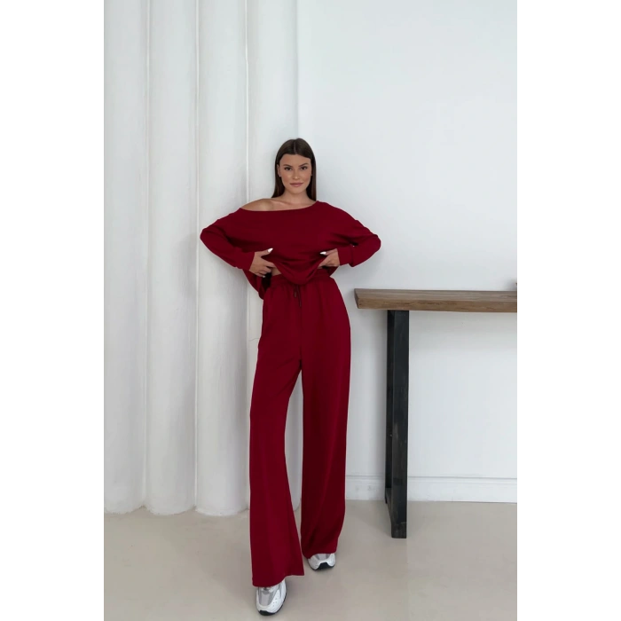 Kadın Modal Kumaş Düşük Omuz Alt Üst Takım