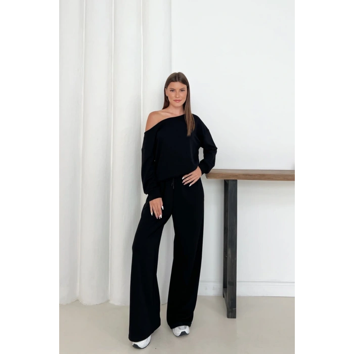 Kadın Modal Kumaş Düşük Omuz Alt Üst Takım