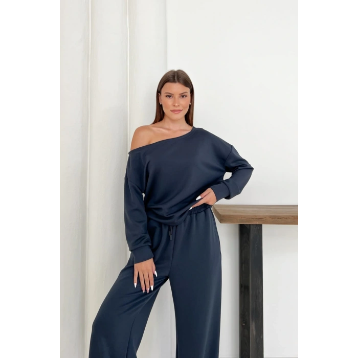 Kadın Modal Kumaş Düşük Omuz Alt Üst Takım